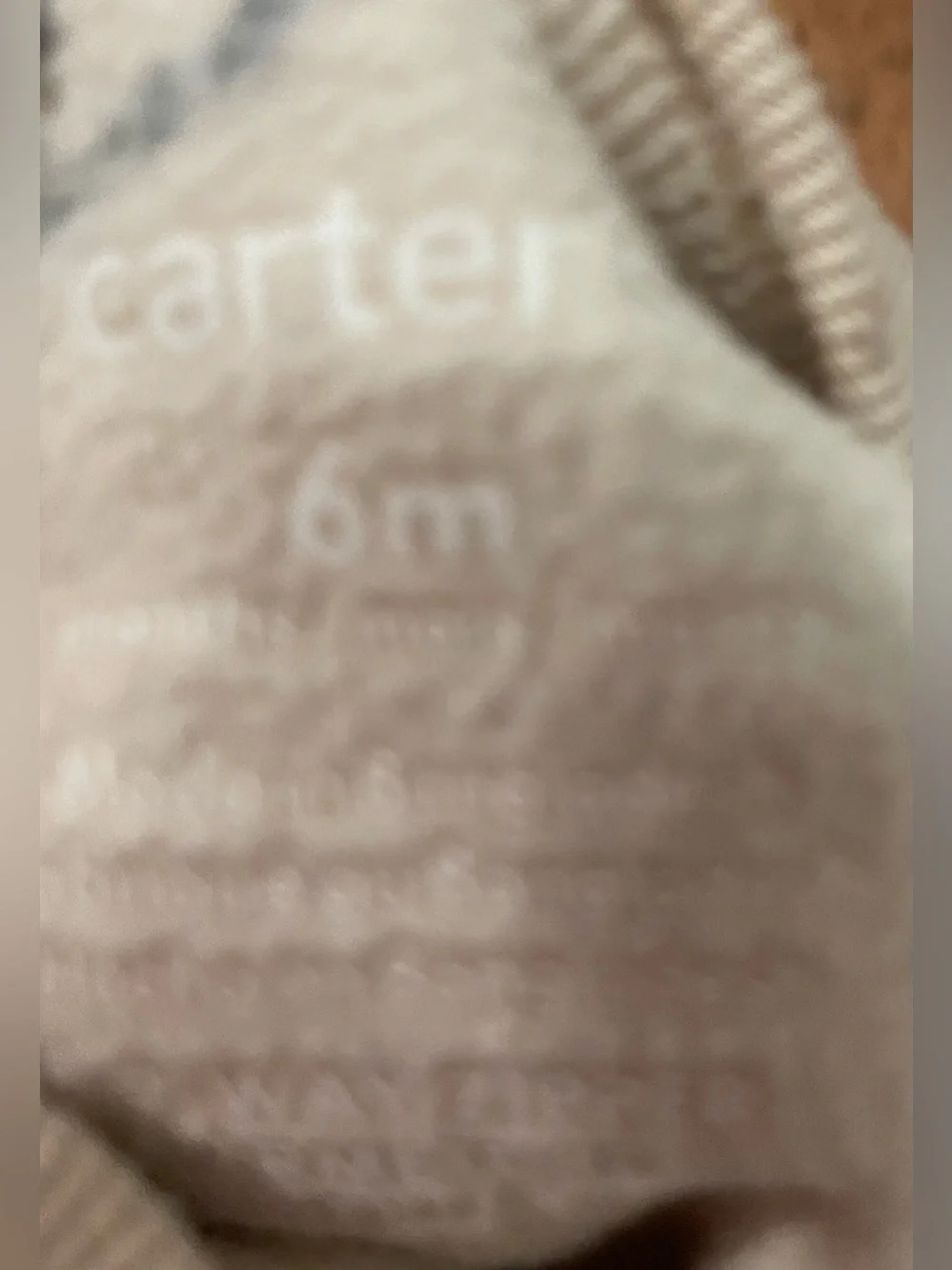 Carter's Cream Bear-Print Fleece Footed One-Piece
